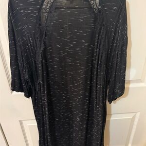 H.I.P. Elegant Black Mesh Blouse